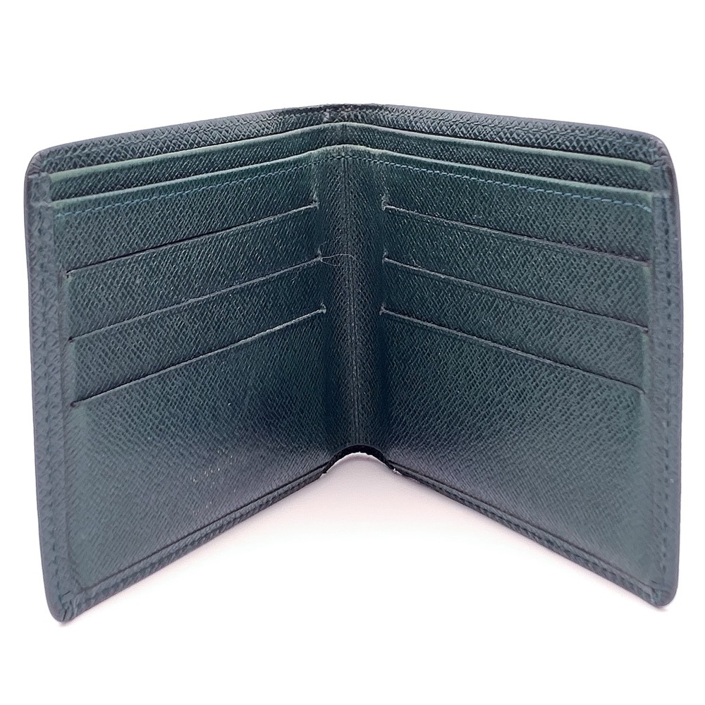 Louis Vuitton Six-Cards Bifold Pebbled Leather Wallet in Dark Green - Picture 4 of 14